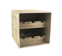 Totally Addict KV7210 Porte - Bouteilles Caisse de vin 6, 30 x 33 x 30 cm, marrón/Negro