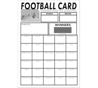 Totally Bonkers Tarjetas para rascar y rascar de Campos de Fútbol de Europa - 30 cuadradas - A6 (148 x 105 mm) - Paquete de 10 - TB0035 - Tarjeta ciega