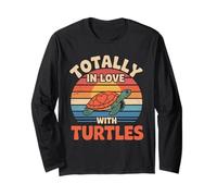 Totally in Love with Turtles Retro Turtle Designs para mujer Manga Larga