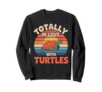 Totally in Love with Turtles Retro Turtle Designs para mujer Sudadera