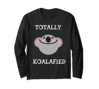 Totally Koalafied Vintage Zoo Animal Lover Cute Koala Juego de Palabras Manga Larga