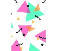 Totally Rad 80s 90s: Blank Lined Journal / Notebook / Diary (6x9 - 120 pages) - Geometric Design Cool Retro Vintage Throwback Old School