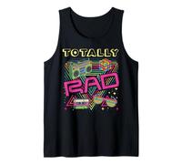 Totally RAD 80s Boombox Casete Rubiks Retro Hombres Mujeres Niños Camiseta sin Mangas