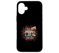 Totally Rad Retro 80s Boombox Joystick Cassette Tape Energy Carcasa para iPhone 16 Plus