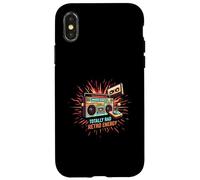 Totally Rad Retro 80s Boombox Joystick Cassette Tape Energy Carcasa para iPhone X/XS