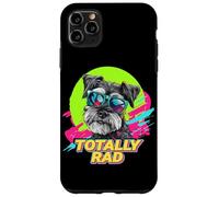 Totally RAD Retro Vintage 80s 90s Miniature Schnauzer Lover Carcasa para iPhone 11 Pro MAX