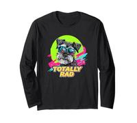 Totally RAD Retro Vintage 80s 90s Miniature Schnauzer Lover Manga Larga