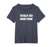Totalmente zen ahora mismo Camiseta, Mujer tallas grandes, Azul Jaspeado, 5XL Grande