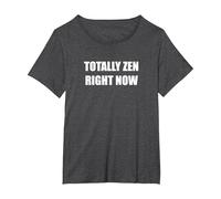 Totalmente zen ahora mismo Camiseta, Mujer tallas grandes, Jaspeado Oscuro, 6XL Grande