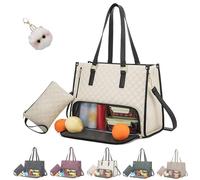 Tote and Luxe Co Bag, 3 in 1 luxe mega Quilted Tote Bag for Women with Lunch Compartment, for Work and Travel (03)