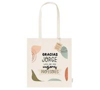 Tote Bag Algodón Orgánico para Profesores | Bolsa con Asas para Maestras 140g/m2 | Regalo Fin de Curso | Bolsa Multiusos para Profes | Regalos Originales (Uno de Mis Mejores Profesores)