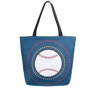 Tote Bag Baseball Icon Illustration Print Bolso Shopper Reutilizables Bolso De Lona Lavabile Bolsa De Tela Para Trabajo Viajar Colegio 40X50CM