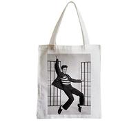 Tote bag Bolso Shopping Star Célebre Elvis Presley - Cantor musical vintage 2, blanco, Talla única