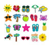 Tote Bag Charm, Summer Beach Accessories, Pvc Decorative Colgantes, Detachable Bag Decor, Stylish Accent Set 20 Pieces, Multicolor, for Women Girls Commuting Travel, Se référer au descriptif, Cloruro