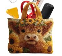 Tote Bag - Cute Animals Pouch, Large Capacity Purse, Lightweight Shoulder Pack, Daily Storage Organization Function, Travel Fashion Category, Fabric Canvas Piece For Women Office Work Desktop