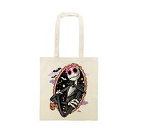 Tote Bag · Jack · Pesadilla antes de Navidad · Día de Muertos · Halloween · Bolsa reutilizable · Color Natural - 240gr/m2 (¡No las que parecen papel de fumar!) · Impresión directa