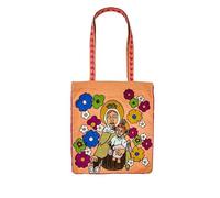Tote Bag Virgen del Carmen de Tela de Colores Marrones 37x2x42 cm