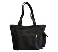 Tote Bag, Women Shoulder, Fashion New Pattern Simple Solid Color Large Capacity Casual Practical(Black)