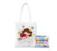 Tote Bags Lona Virgen Bolsas - Bolsa para garabatear | Actividades creativas con marcadores de regalo para el día de la madre, jóvenes niños y niñas, escuela de viaje al aire libre, estilo 6, Se