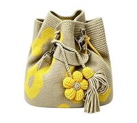 Tote De Ganchillo Con Flores Hecho A Mano Tote Boho Con Borlas Florales