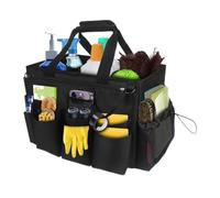 Tote de suministro de limpieza: bolsa organizadora extra grande, transporte impermeable de servicio pesado confiable, todo con manijas | Almacenamiento portátil para productos de limpieza, toallas, pi