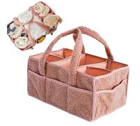 Tote Diaper Bag, Plush Large Diapers Tote, 14.96x9.84x7.09 Inches Stylish and Spacious Design, Handbags Bucket Pouch with Partition Organizer for Hospital, Beach, Vacation, Gym, Airplane Travel