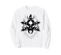Tótem Calavera Lobo Oculto Sigilo Gótico Sudadera