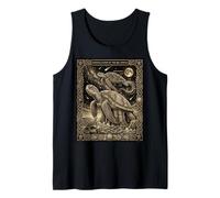 Tótem de Cartas del Tarot de Tortuga Marina Celestial Camiseta sin Mangas