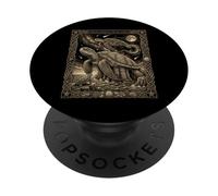Tótem de Cartas del Tarot de Tortuga Marina Celestial PopSockets PopGrip Adhesivo