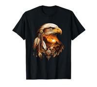 Tótem Nativo Americano Majestic Eagle Sunset Southwest Desert Camiseta