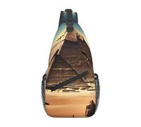 Tótem redondo blanco y negro adecuado para deportes, correr, viajar, al aire libre para hombres y mujeres, Soñando con las pirámides de Keops, Talla única, Retro