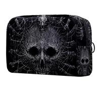 Totem Shaman Head Werewolf Voodoo - Bolsa de cosméticos para mujer, neceser de viaje, bolsa organizadora de maquillaje grande con cremallera, multicolor, 18.5x7.5x13cm/7.3x3x5.1in, Neceser