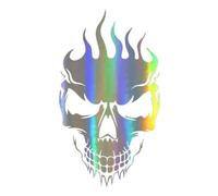 Totenkopf-Autoaufkleber - Totenkopf-Aufkleber Für Autos,Reflektierender Totenkopf-Design-Autoaufkleber, Wasserfest - Präzise Geschnittene, Selbstklebende Totenkopf-Dekoration Auf Der Rückseite,