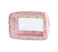 TotePrint Bolsa de cosméticos de PVC, bolsa de maquillaje transparente impermeable con cremallera, 8.26 x 5.31 x 2.75 pulgadas, organizador de artículos de tocador de viaje para mujeres y hombres