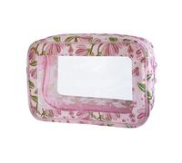 TotePrint Bolsa de cosméticos de PVC, bolsa de maquillaje transparente impermeable con cremallera, 8.26 x 5.31 x 2.75 pulgadas, organizador de artículos de tocador de viaje para mujeres y hombres