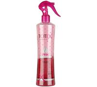 Totex Acondicionador de cabello de 2 fases | Spray acondicionador sin enjuague | Para cabello dañado y teñido | Fórmula desenredante nutritiva hidratante rosa 400 ml