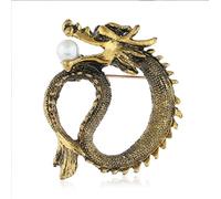 TOTIKI Broche Pin Broche De Dragón Pequeño La Ropa Decoración Último Occidente Conjuntos Joyería Moda para Mujer Mujer(Brass)