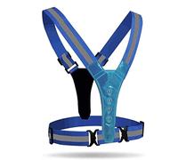 TOTIKI Chaleco Seguridad Chalecos Reflectantes DIRIGIÓ Chaleco Reflectante, Chaleco Reflectante Ajustable de Adultos, Carrera Nocturna, conducción, Reflectante Seguridad(Blue)