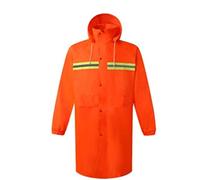 TOTIKI Chaleco Seguridad Traje Reflectante a Prueba de Lluvia, Chaqueta Seguridad Tela Oxford Fluorescente Naranja Impermeable Reflectante Seguridad(Large)