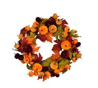 TOTIKI Corona Navidad Decoración Navideña De Halloween, Corona Calabaza, Floral Hoja Arce Otoñal Artificial Decoración