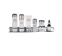 TOTIKI Estante de ducha de baño, sin taladro, de acero inoxidable con ganchos, organizador de ducha de 40 cm para un fácil almacenamiento, ideal para accesorios de baño y ahorro de espacio