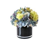 TOTIKI Flores Artificiales Maravillosamente Flores Artificiales Tela De Seda Flor Artificial Florero Conjunto Decoración del Hogar Decoración(B)