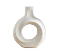 TOTIKI Jarron Flores Florero De Cerámica, Decoración Moderna para El Hogar, para Sala Estar con Agujeros, Floreros Circulares Decoración(18.3 * 23.5cm)