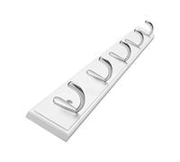 TOTIKI Porta Toallas Toallas Montadas En La Pared Ganchos De Acero Inoxidable para Vestíbulo Entrada Toalla Baño Accesorio para Llaves Gancho para Abrigos De Baño(White,5 Hook)