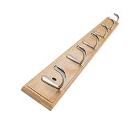 TOTIKI Porta Toallas Toallas Montadas En La Pared Ganchos De Acero Inoxidable para Vestíbulo Entrada Toalla Baño Accesorio para Llaves Gancho para Abrigos De Baño(Natural,6 Hook)