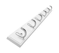 TOTIKI Porta Toallas Toallas Montadas En La Pared Ganchos De Acero Inoxidable para Vestíbulo Entrada Toalla Baño Accesorio para Llaves Gancho para Abrigos De Baño(White,6 Hook)
