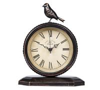 TOTIKI Reloj Chimenea Reloj De Mesa Vintage con Pájaro, Sobremesa Silencioso Repisa, Decoración Elegante Y Antigua For El Hogar Decoración Salón