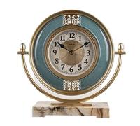 TOTIKI Reloj Chimenea Reloj De Mesa Vintage, Escritorio Decorativo, Sobremesa For Sala Estar, Silencioso Decoración Salón(Blue)