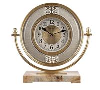 TOTIKI Reloj Chimenea Reloj De Mesa Vintage, Escritorio Decorativo, Sobremesa For Sala Estar, Silencioso Decoración Salón(Grey)