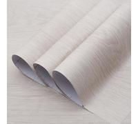 TOTIO 80 cm x 4 m, lámina extra ancha en vetas de madera, papel pintado autoadhesivo impermeable 3D haya vetas blanco cálido diseño sin burbujas mate engrosado lámina para muebles para puertas de